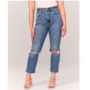 Abercrombie & Fitch Ultra High Rise Ankle Straight Jeans